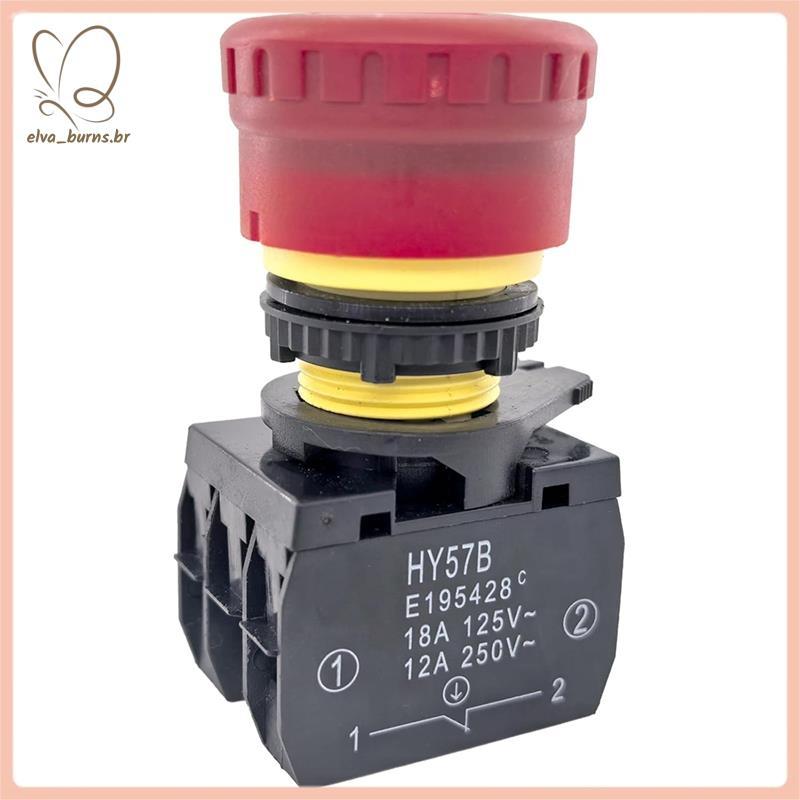 [elva_burns.br] HY57B Interruptor De Parada De Emergência Industrial Botão Para Equipamentos De Eletrodomésticos Industr