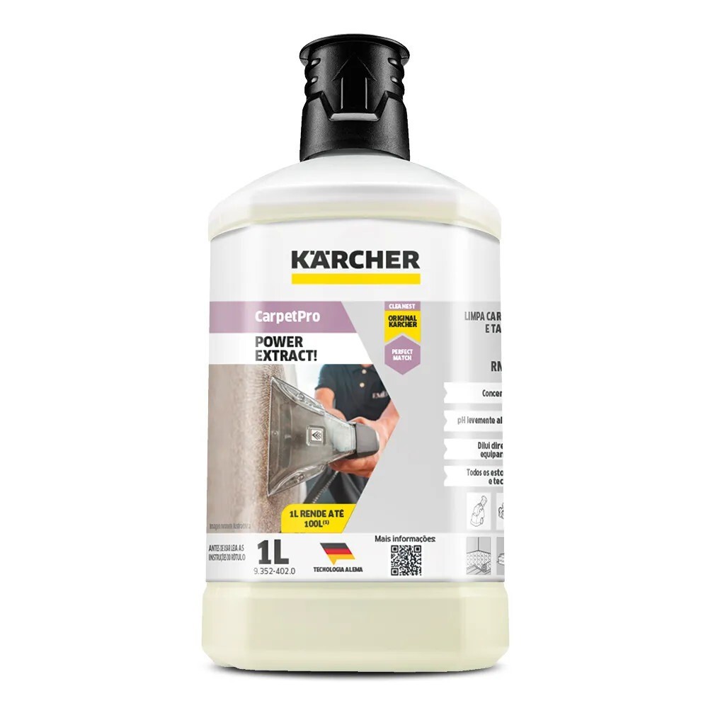Detergente limpador de carpetes e estofados concentrado 1 Litro - Power Extract RM 764 Karcher