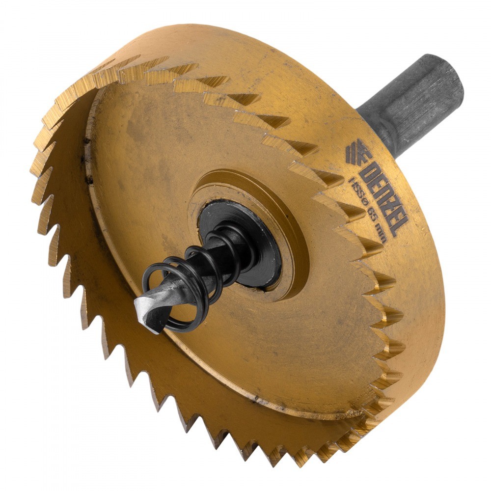 Imagem de Serra copo para metal 65 mm revestimento em Nitreto de Titânio com suporte Denzel