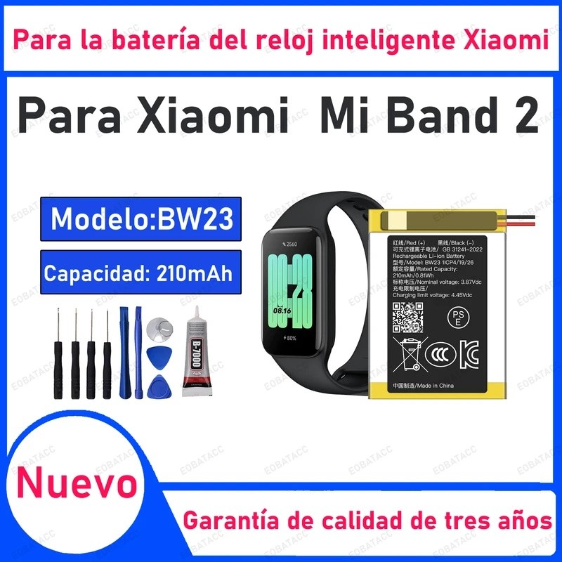 100 % Nova Bateria BW23 De Alta Qualidade 210mah Para Xiaomi Miband Redmi 2 Redm