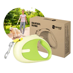Guia Retrátil para Cães 3m Botão de trava Pets Ajustável Cachorro Semiautomático Ergonômico