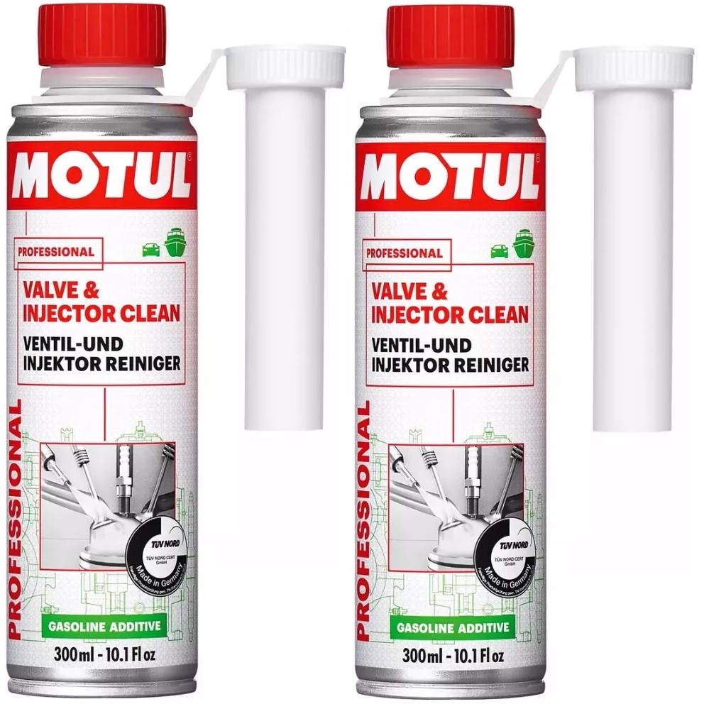 Kit 2 Unidades Aditivo Limpeza Motul Valve & Injector Clean Gasoline 300 ml Novo Original para Tanque Gasolina