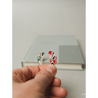 Broche de máscara de ópera de Pequim estilo chinês, distintivo personalizado e fofo para homens, broche criativo e versá