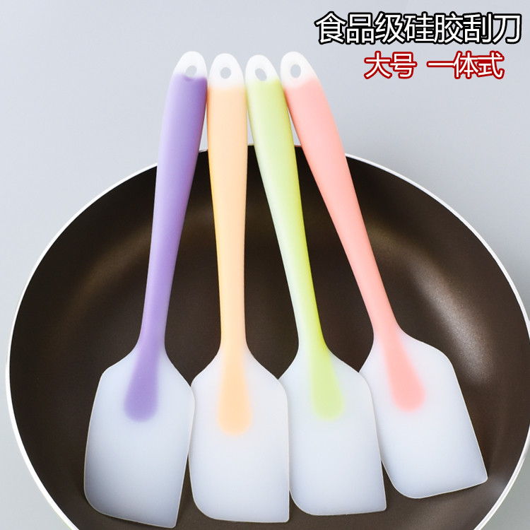 Espátula de Silicone integrada, resistente a altas temperaturas, bolo dedicado, espátula grande, creme, faca de agitação