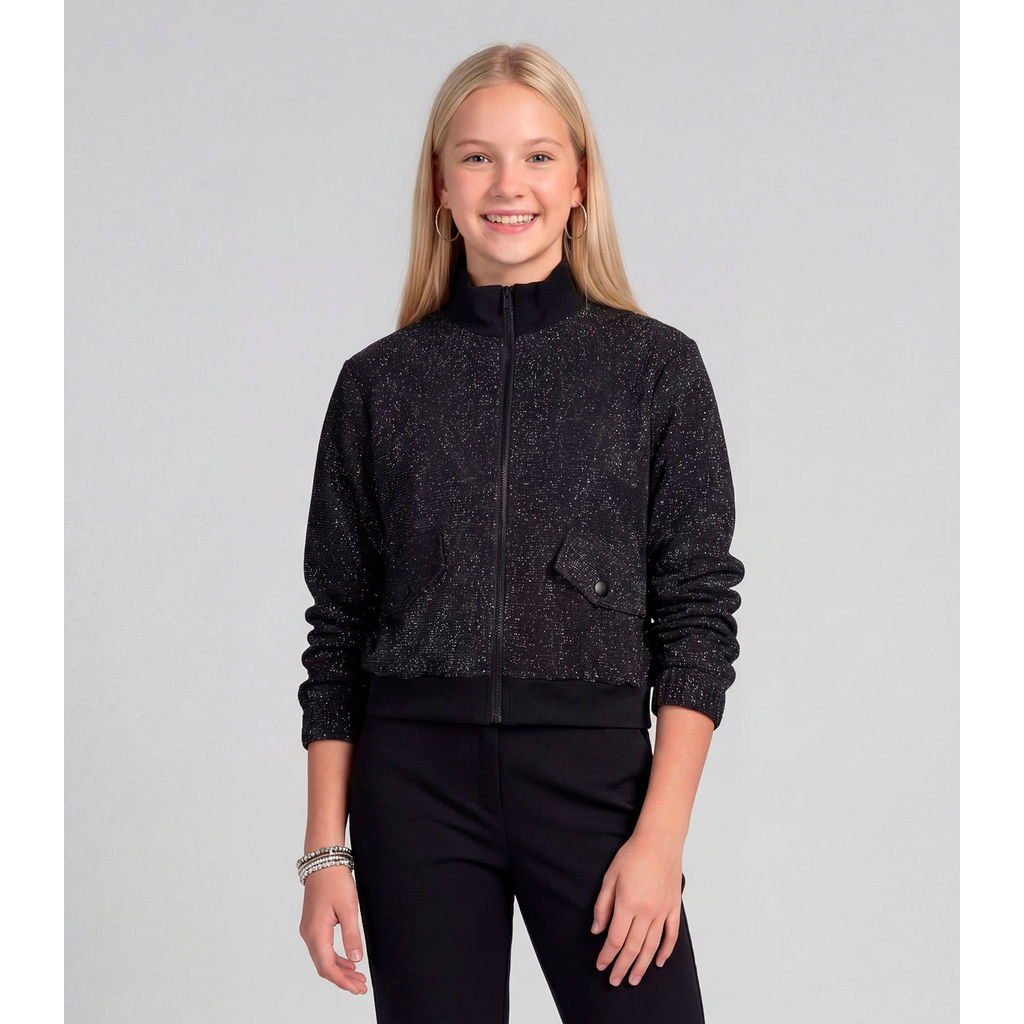 Jaqueta Juvenil Feminina Minty Preto