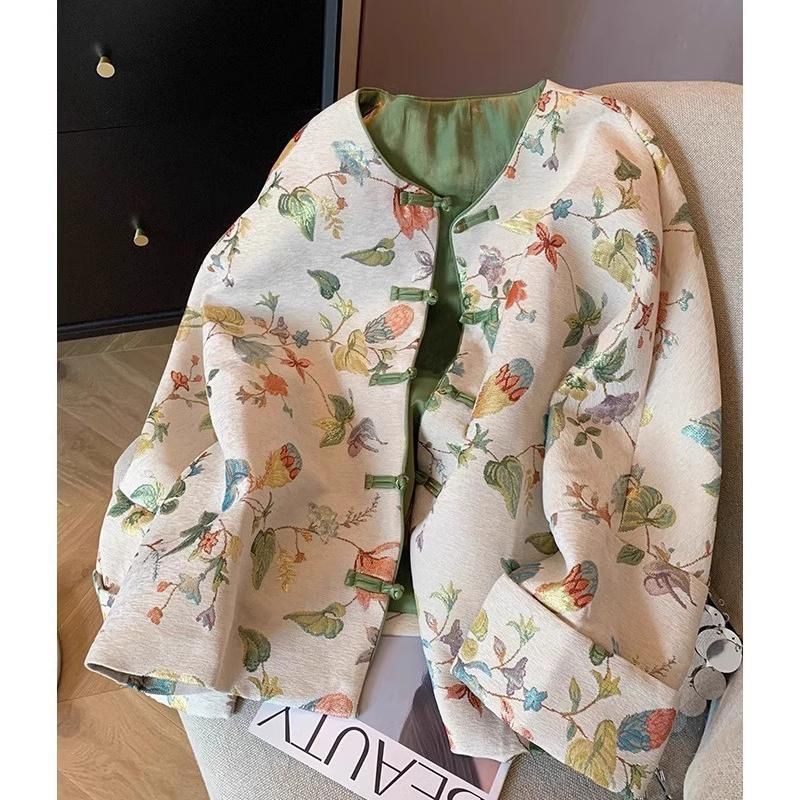 Exportação de comércio exterior roupas femininas de alta qualidade novas roupas femininas chinesas Tang terno estilo chi