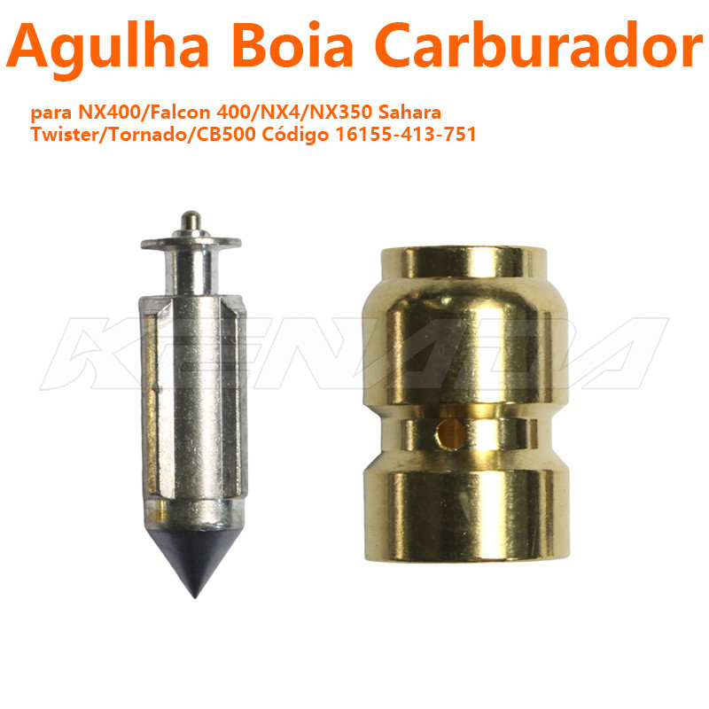 Agulha Da Boia Com Sede Carburador NX Falcon 400 X4 Novo Nx4 NX Sahara 350 Twister Tornado CB500 Viton 16155-413-751