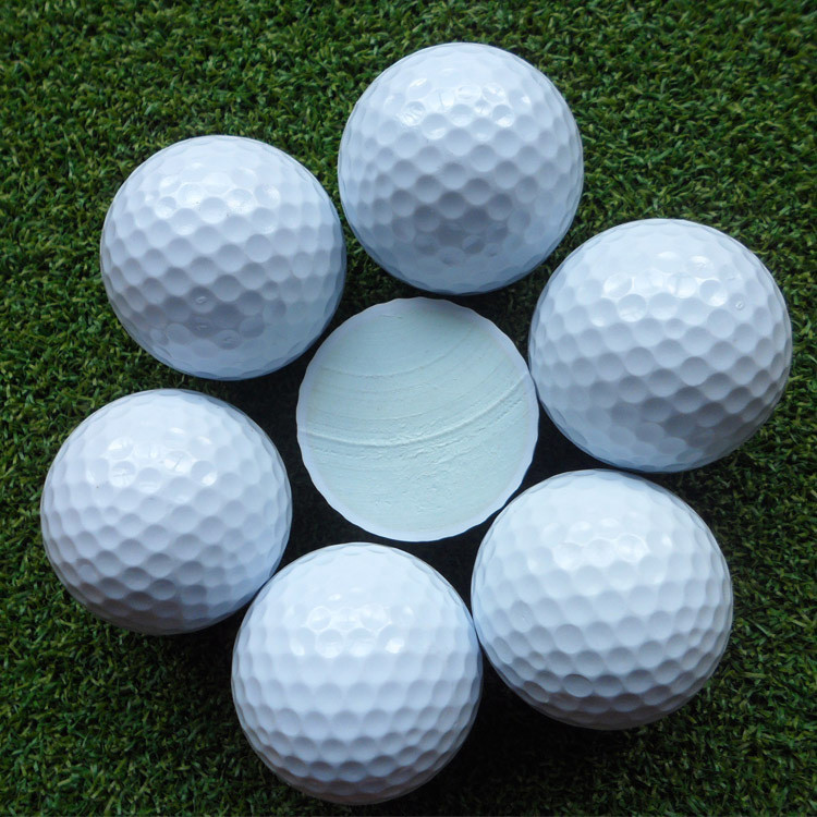 Venda quente bola de prática de golfe nova marca bola de camada dupla faixa de prática dedicada bola de golfe de duas ca