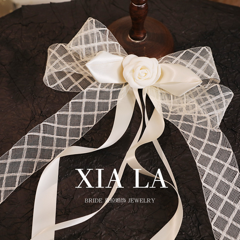 Shara Original xadrez artesanal arco cocar acessórios para o cabelo acessórios de casamento vestido acessórios de casame