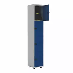 Armário Roupeiro Aço 4 Portas Guarda Volume Ea701 Azul
