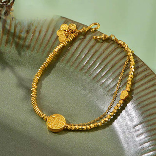 Nicho vietnã areia dourado anos de idade rico pulseira estilo feminino elegante All-Match frisado pulseira paz alegria p