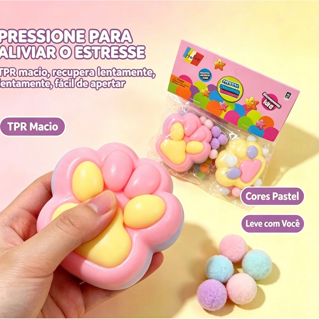 Brinquedos squishy Sensoriais patinha de Gato, Soft PVC Presentes