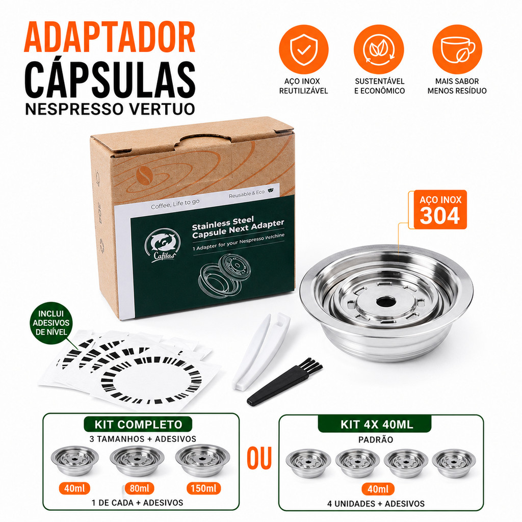 Adaptador Cápsulas Nespresso Vertuo MibeaCap Pop Next Acessório Cafeteira Conversor Suporte Compatível Máquina