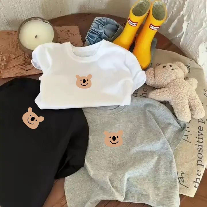 100% algodão meninos meninas camiseta de manga curta crianças verão estilo ocidental dos desenhos animados impresso médi