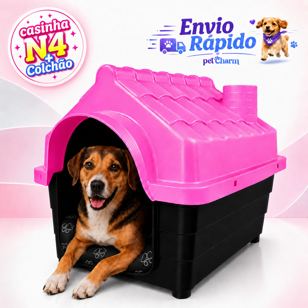 Casa Casinha Para Cachorro N4 Com Colchão Confortável Casa Para Cães