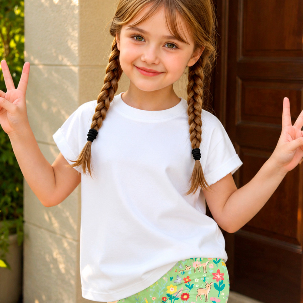 Camiseta Blusa Infantil Menina 100% Algodão Básica Lisa Minimalista Camisa Premium Fashion Primavera Verão