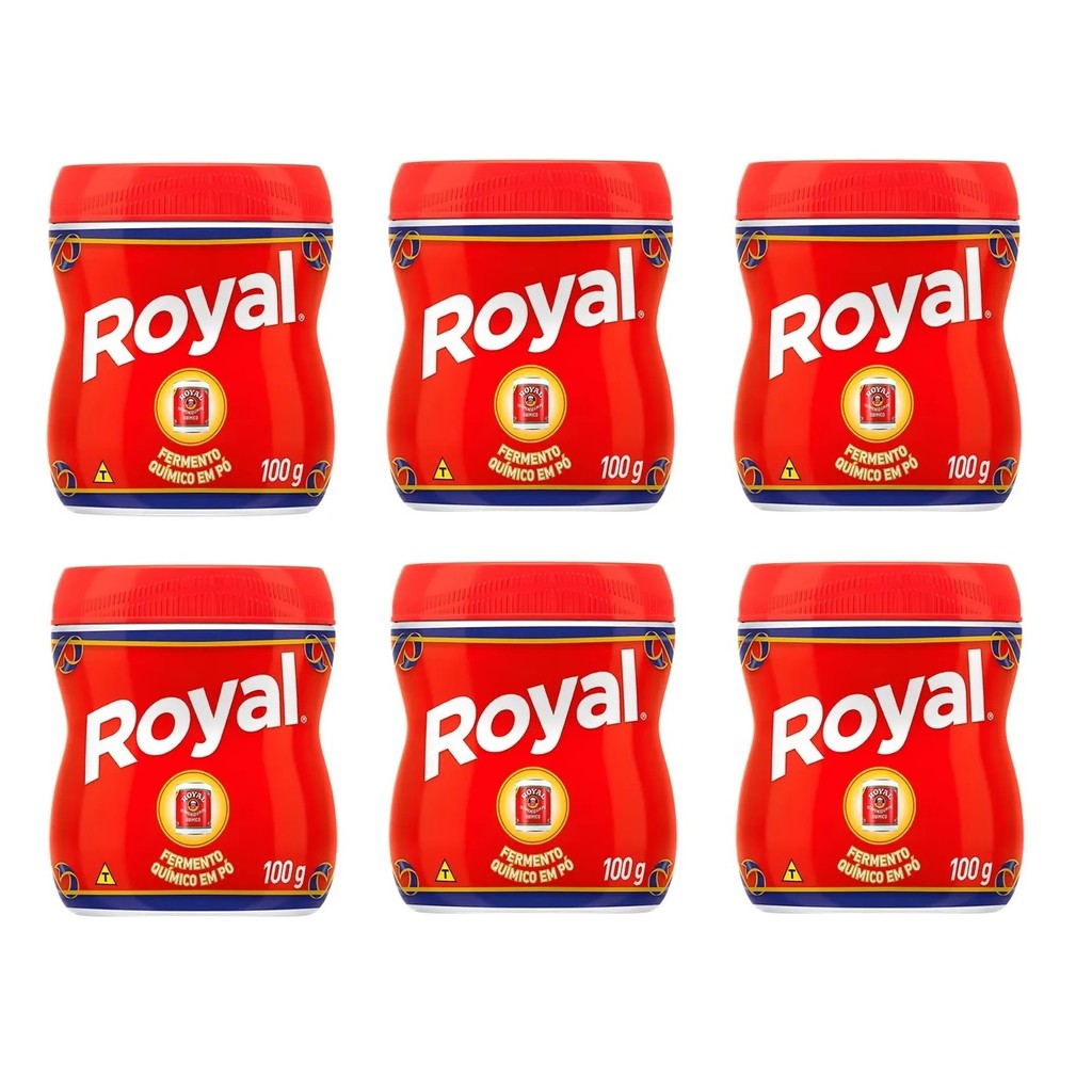 FERMENTO QUÍMICO EM PÓ ROYAL PACK 6un x 100g