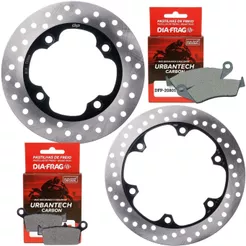 Kit Discos de Freio Falcon 400 2000-2015 + Pastilhas Diafrag