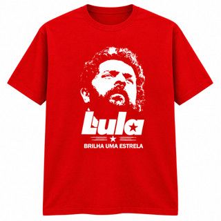 Camiseta Lula Manga Curta Gola Redonda Fio 30.1 Masculina Estampa Casual Confortável
