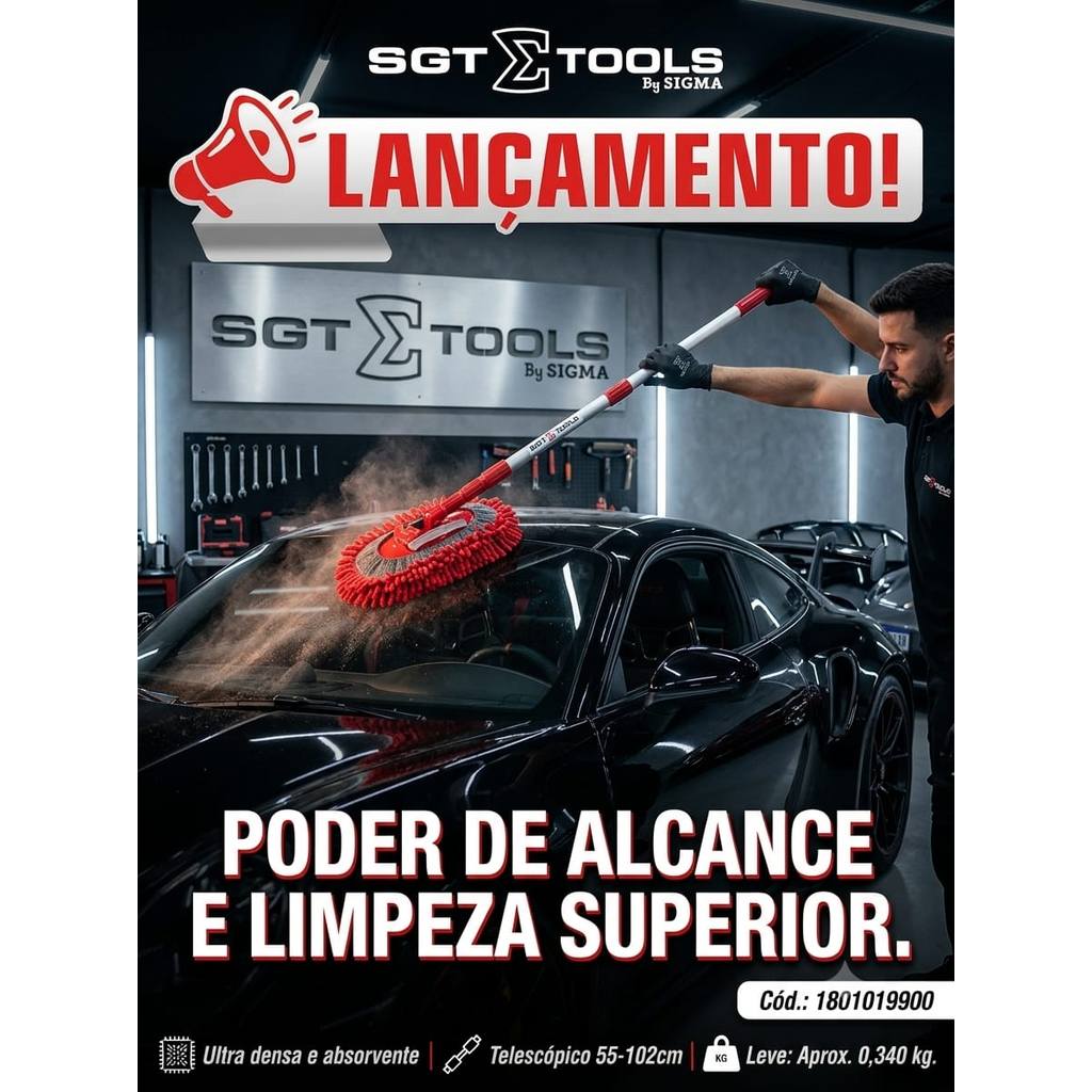 Espanador Retrátil Sgt Tools Microfibra Macio Cabo Extensor — imagem 2 de 2