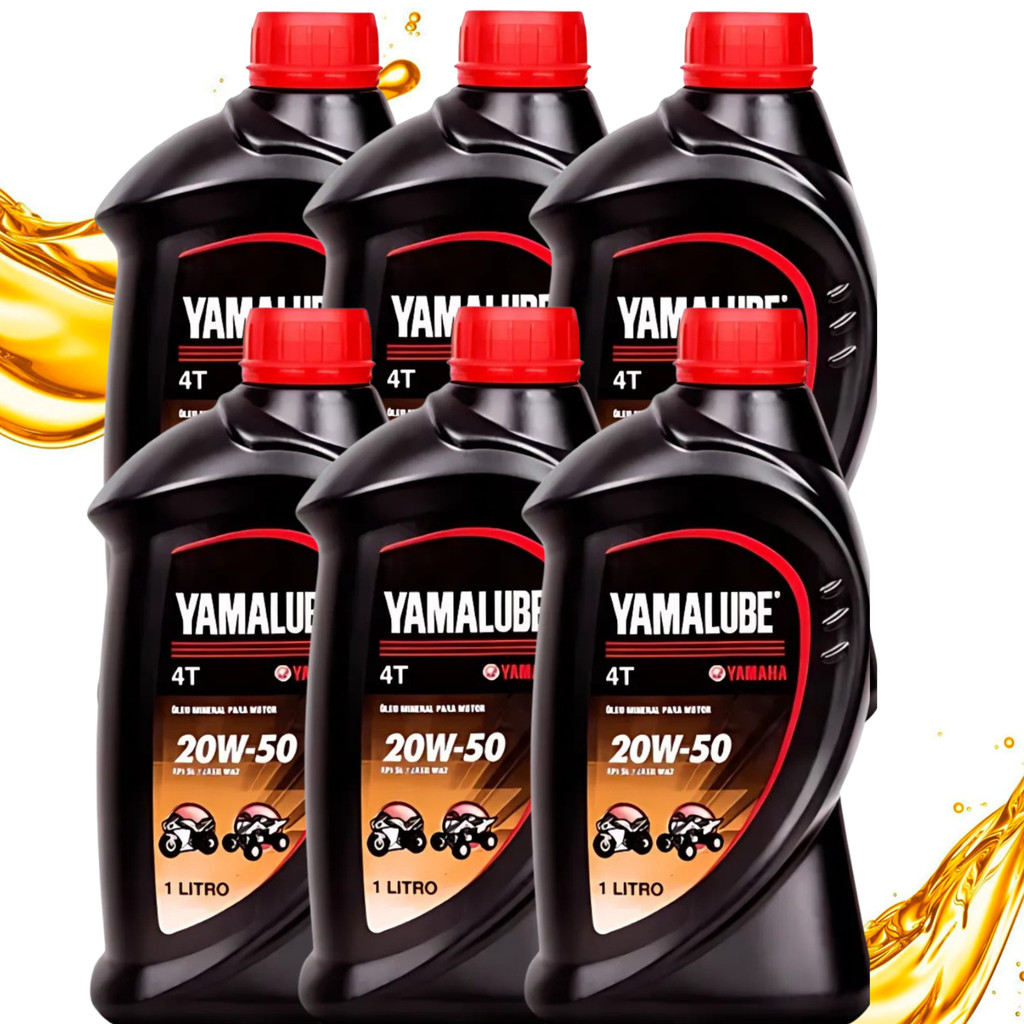 KIT 6 ÓLEO YAMALUBE 20W-50 20W50 MINERAL 4T FACTOR 150 FAZER 150 CROSSER 150 FZ15 LANDER TENERE — imagem 2 de 2