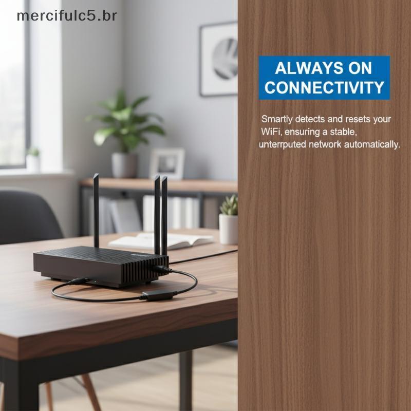 Prosperityusmerc 60CM 24H Desligamento Automático Roteador Reinicializador DC 5V 15V Dispositivo De Redefinição WiFi Par