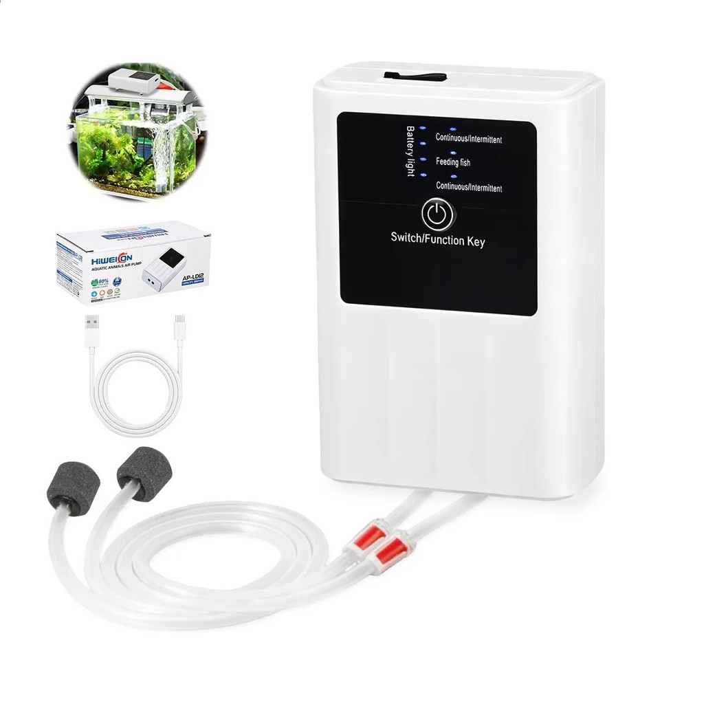 Bomba Ar Aquário Usb Compressor Oxigenador Nobreak 3w Bivolt