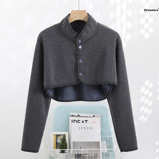 Proteção de peito mantendo quente mais veludo All-Match masculino à prova de frio inverno meia alta pescoço proteção omb