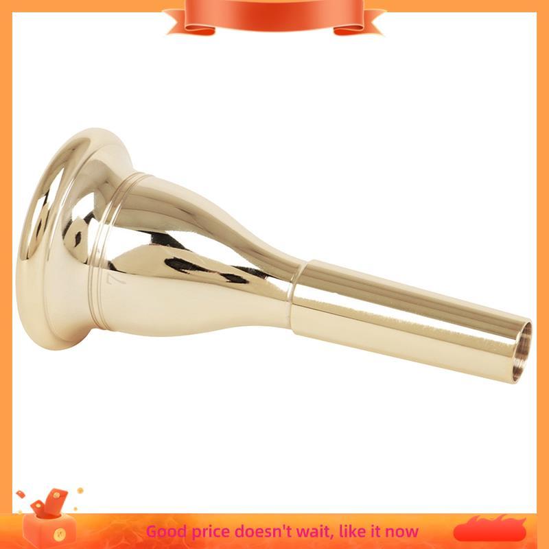 Bocal De Tuba , Construção De Latão Sólido , Acessórios Para Instrumentos Musicais Banhados A Ouro Dourado