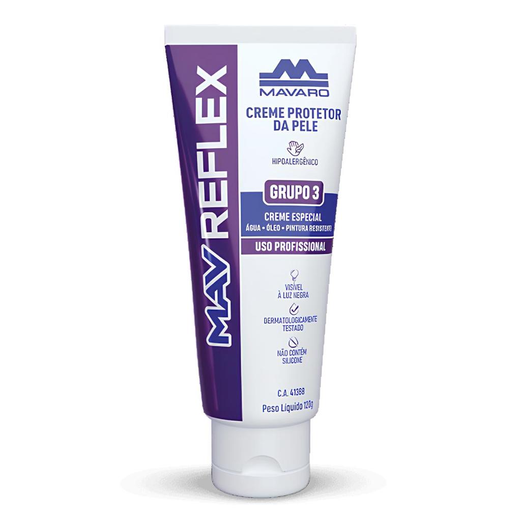 Creme Profissional 120g Proteção Contra Pintura Reflex Luz Negra Mavaro