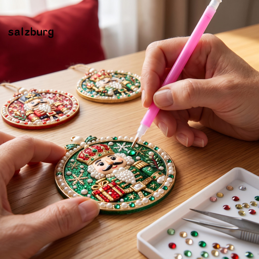< salzburg > 1 Conjunto De Projetos De Presente De Feriado Feitos À Mão , Pingentes De Strass De Pérola DIY Para Festa E