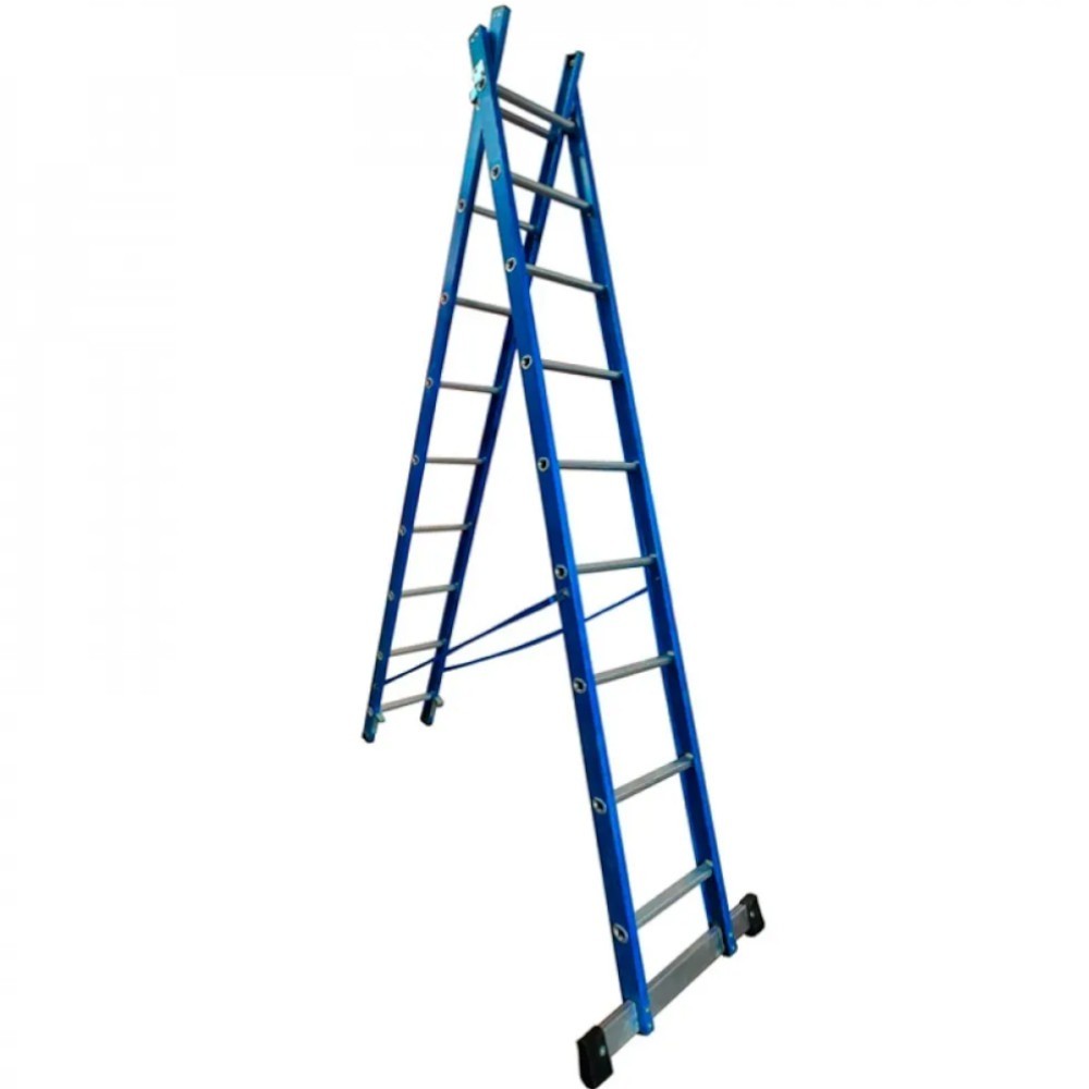 Escada de fibra de vidro 9 / 16 degraus 2,80 x 5,0 m modelo multiuso - TEAFP - Rotterman