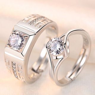 Anel de casal dominador em estoque pronto estilo masculino anel de diamante anel masculino anel ao vivo anel de casal To