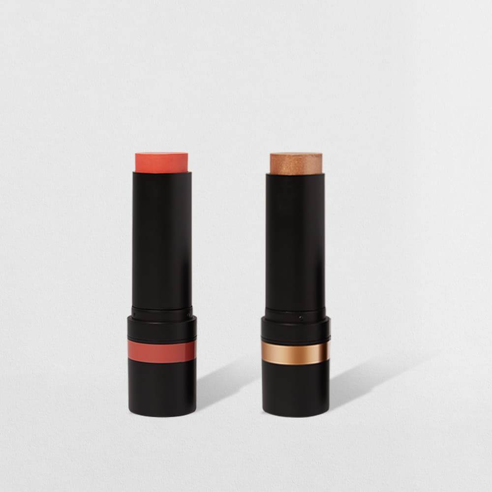 Kit Blush em Bastão Coral + Iluminador em Bastão Bronze Océane Edition (2 Produtos)