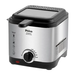 FRITADEIRA ELÉTRICA PHILCO 900W DEEP FRY INOX 1,8 LITROS 220V