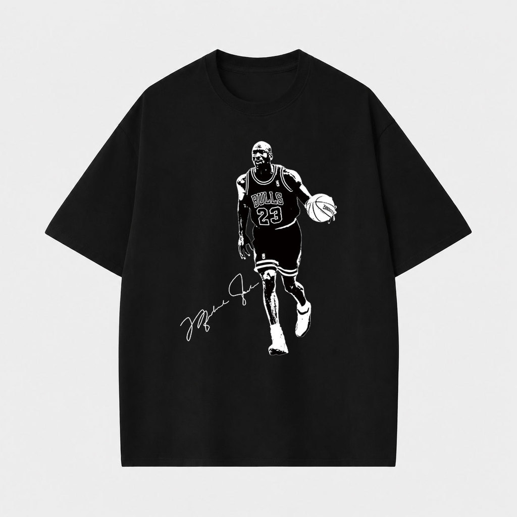 [Camiseta Premium em Algodão Puro]VOR Camiseta Streetwear Michael Basquete  Estampada Camiseta Oversized Algodão Sports