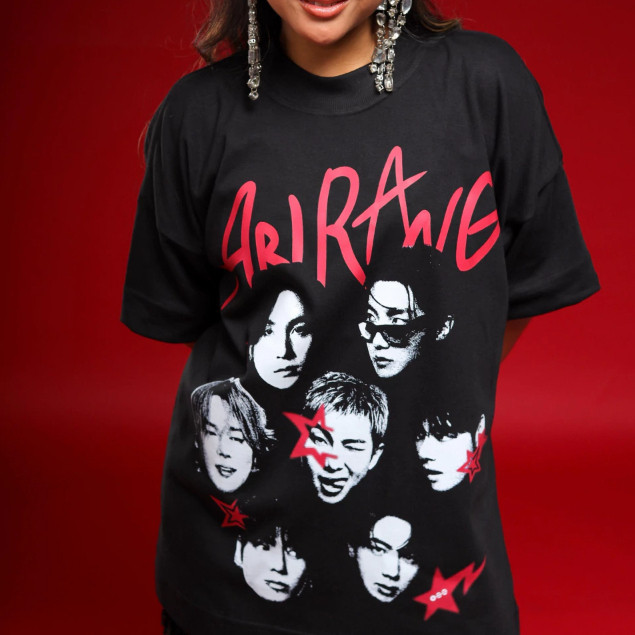 [Camiseta Premium em Algodão Puro]LA  Camiseta feminina  Oversized  BTS Camisa Oversized K-Pop Tendencia Casual