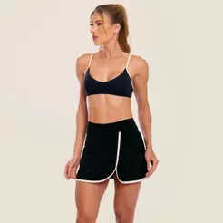 Short Saia Sunset Preto Poliamida Soft