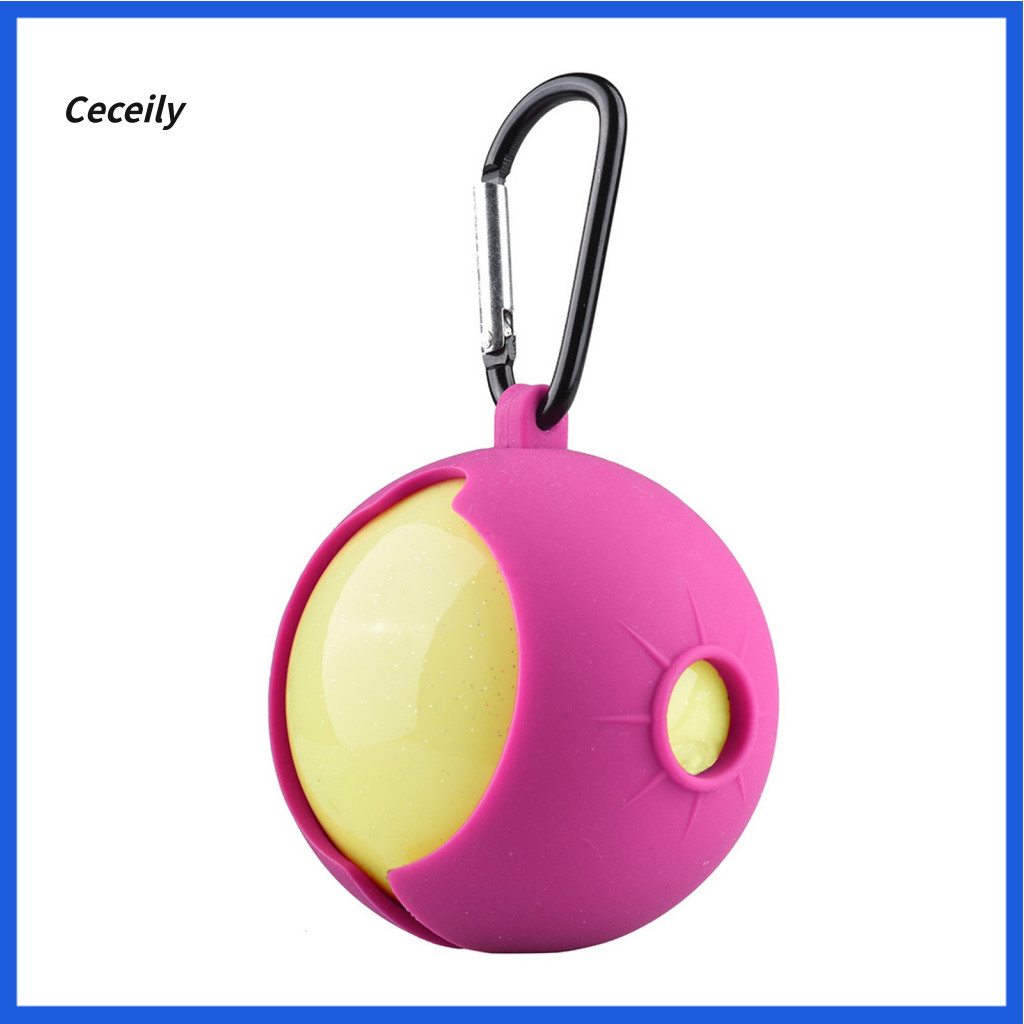 Golf Ball Carrier Holder Shockproof Cover Silicone with Carabiner – Portable Protective Sleeve Standard Size for Golfe