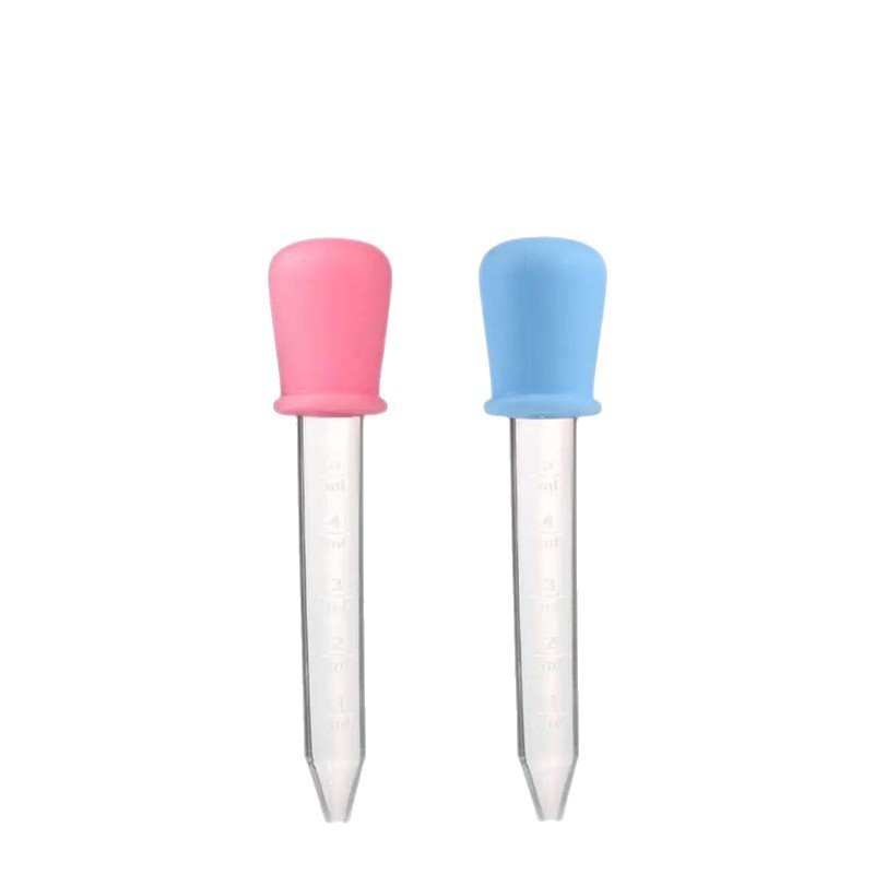 Alimentador de medicamentos para alimentação de água, 10 cores, 5ML, conta-gotas de Silicone, bebê infantil, escala Anti