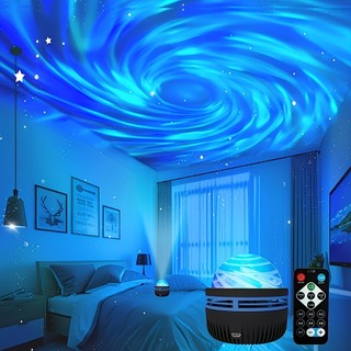 Projetor Aurora Starry Sky, projetor LED de céu estrelado com luz noturna com controle remoto, projetor Galaxy Starry Sk