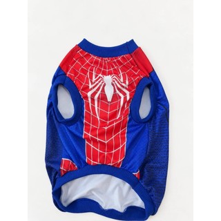 Camiseta Roupa Pet Homem-Aranha Estampada - Roupinha Fantasia Cachorro e Gato