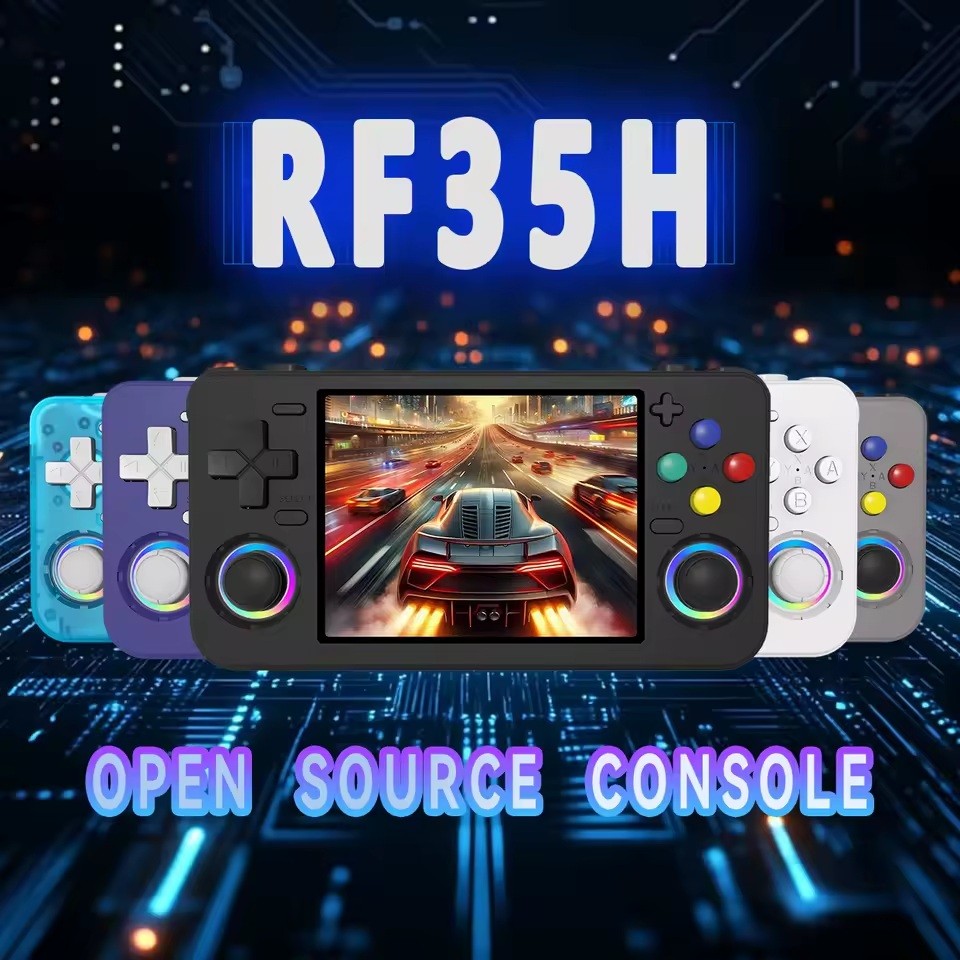 Video Game Console Portátil RF35H Retro 64GB 128GB + Acessórios