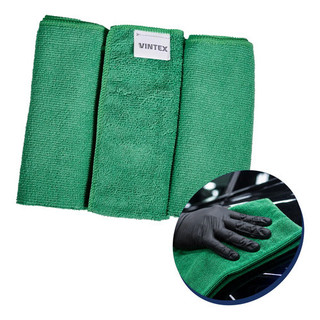 Pano Microfibra 40x35 220g Vintex Kit 3 Unidades Limpeza Automotiva