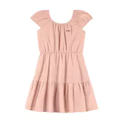 Vestido Infantil Menina Tecido Trabalhado Colorittá Rosa