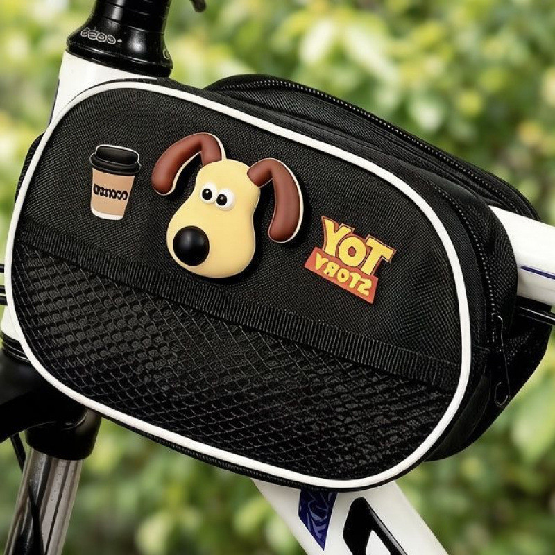 Saco de bicicleta de montanha acessórios de bicicleta à prova dwaterproof água bonito dos desenhos animados Pacha cão mo