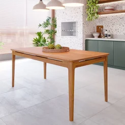 Mesa de Jantar 6 Lugares 180cm Miriti CabeCasa MadeiraOriginals Marrom/Caramelo 180