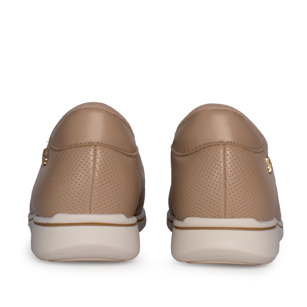 Tênis Feminino Modare Slip On Ultra Conforto Microfuros Bege — imagem 2 de 2