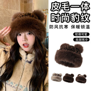2026 novo estilo de pelúcia chapéu mongol feminino inverno pele sintética engrossado quente nordeste viagem menos chapéu