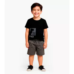 Conjunto Infantil Camiseta Com Bermuda Select Preto